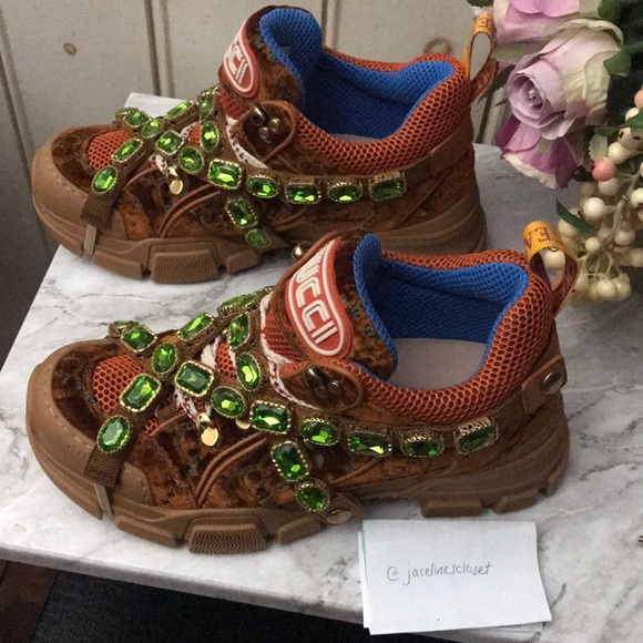 Gucci Flashtrek sneakers with Crystals - Picture 3 of 11